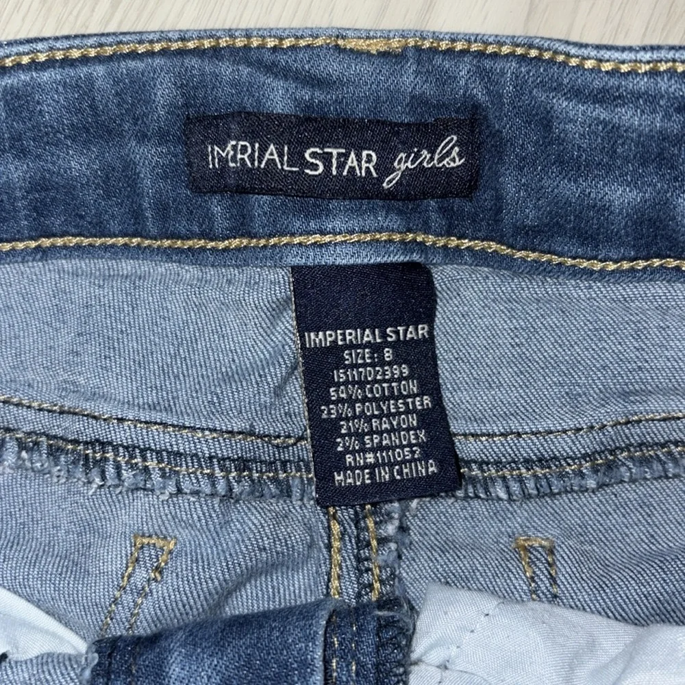 🛍 IMPERIAL STAR girls denim shorts size 8 like new